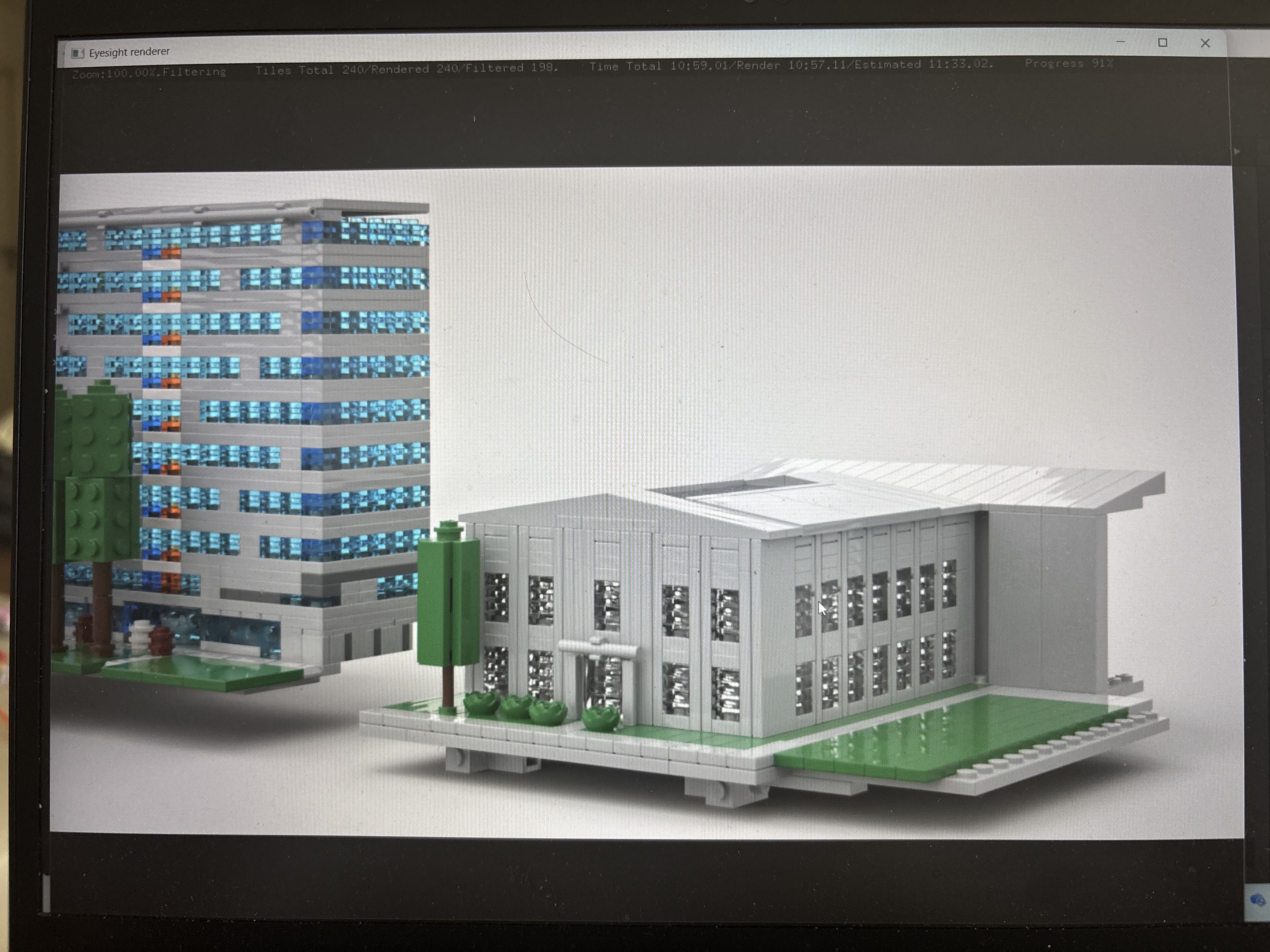 Photorealistic Eyesight render of Lootsa tower and Ülemiste water tower